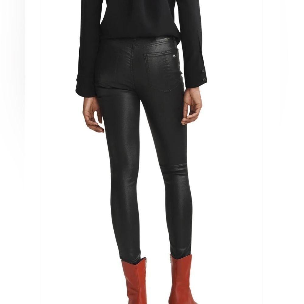 Rag & Bone Nina High Rise Women’s Skinny Jeans In Coated Black​​​​​​​ - Picture 8 of 15